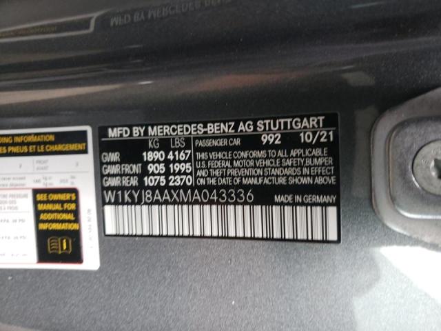 2021 MERCEDES-BENZ AMG GT C W1KYJ8AAXMA043336