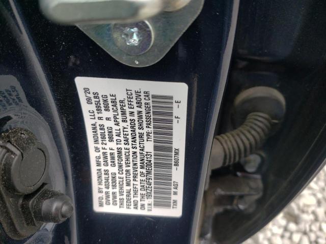 2021 HONDA INSIGHT TO 19XZE4F97ME004131