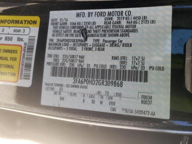 2016 FORD FUSION SE 3FA6P0HD2GR309868