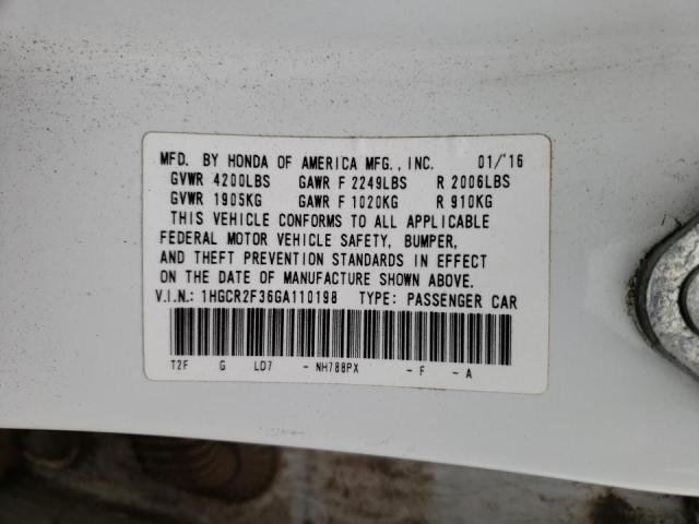 2016 HONDA ACCORD LX 1HGCR2F36GA110198