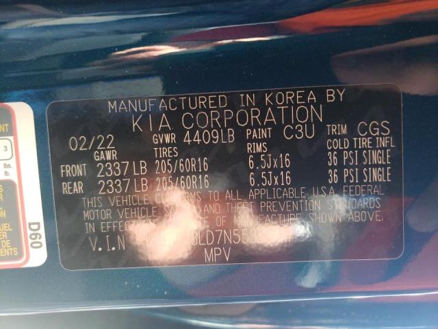 2022 KIA NIRO LXS KNDCM3LD7N5538934
