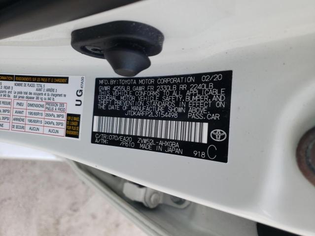 2020 TOYOTA PRIUS PRIM JTDKARFP2L3154498
