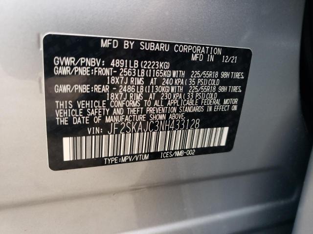 2022 SUBARU FORESTER JF2SKAJC3NH433128