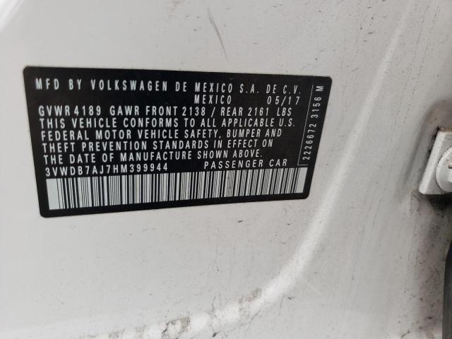 3VWDB7AJ7HM399944 Volkswagen Jetta Se 2017. Фото: 9