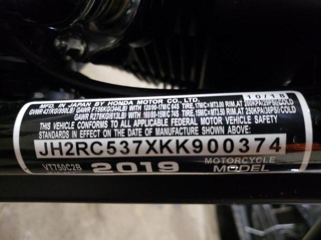 2019 HONDA VT750 C2B JH2RC537XKK900374