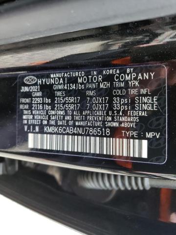 2022 HYUNDAI KONA KM8K6CAB4NU786518