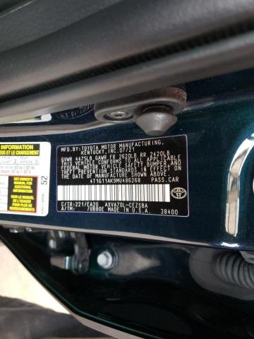 4T1G11AK9MU486268 Toyota Camry Se 2021. Фото: 9