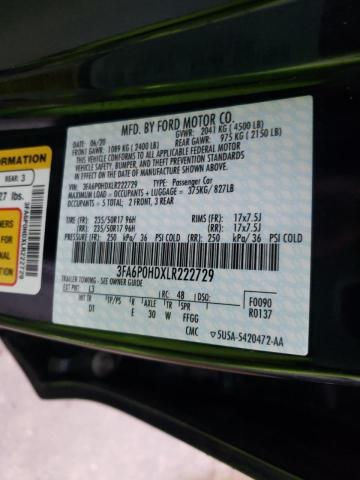 2020 FORD FUSION SE 3FA6P0HDXLR222729