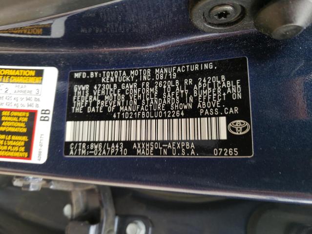 2020 TOYOTA AVALON LIM 4T1D21FB0LU012264