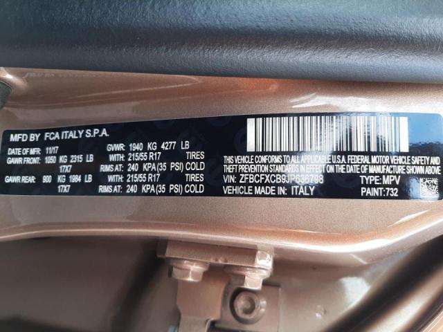 2018 FIAT 500X TREKK ZFBCFXCB9JP636798