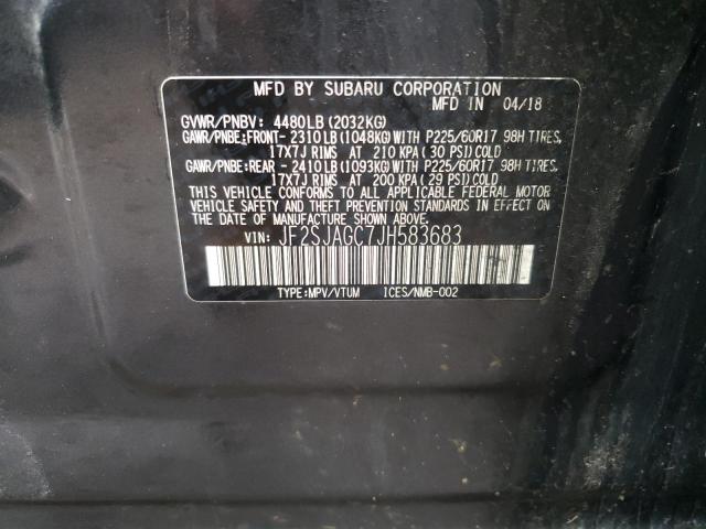 2018 SUBARU FORESTER 2 JF2SJAGC7JH583683