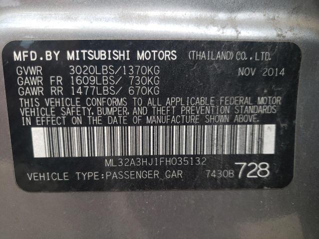 2015 MITSUBISHI MIRAGE ML32A3HJ1FH035132