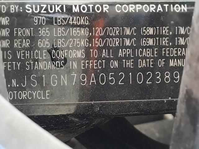 2005 SUZUKI GSX600 F JS1GN79A052102389