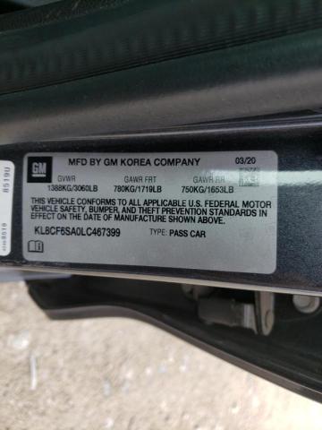 2020 CHEVROLET SPARK 2LT KL8CF6SA0LC467399