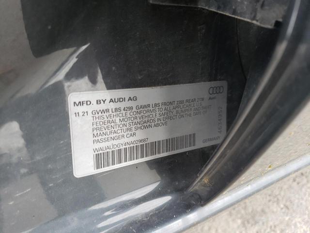 2022 AUDI A3 WAUAUDGY4NA029687