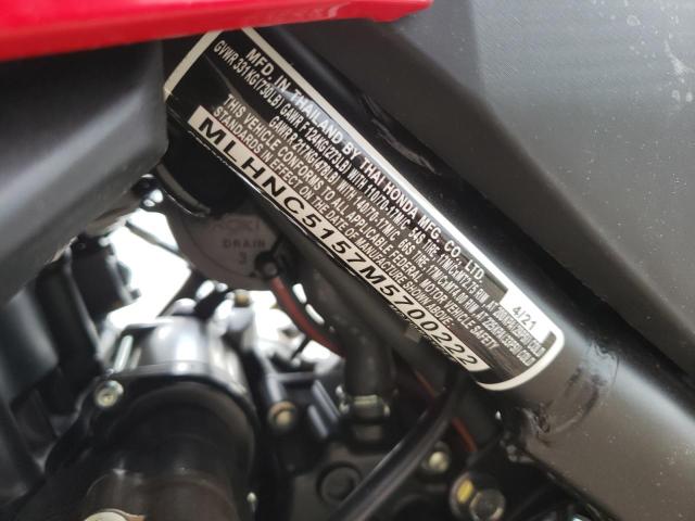 2021 HONDA CBR300 RA MLHNC5157M5700222