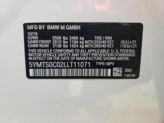 2020 BMW X3 M COMPE 5YMTS0C02LLT11071
