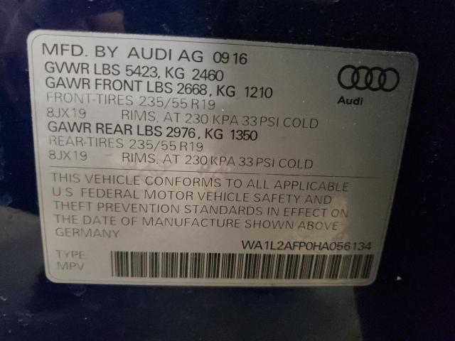 VIN WA1L2AFP0HA056134 2017 Audi Q5, Premium Plus no.10