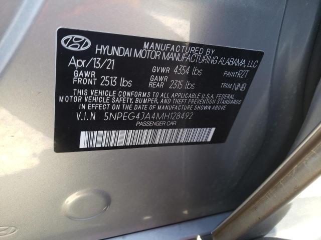 5NPEG4JA4MH128492 Hyundai Sonata Se 2021. Фото: 9