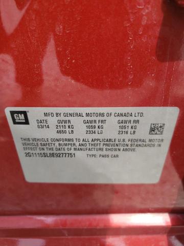 2G1115SL8E9277751 Chevrolet Impala Lt 2014. Фото: 9