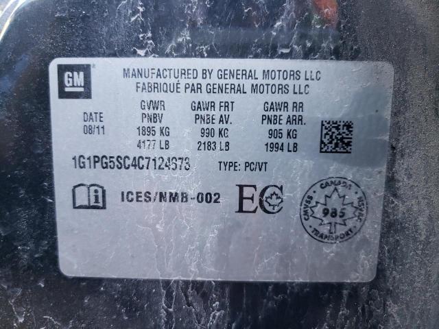 1G1PG5SC4C7124873 Chevrolet Cruze Lt 2012. Фото: 9