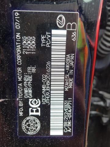 2019 LEXUS UX 250H JTHU9JBH8K2016226