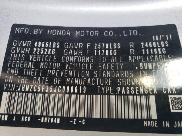 2018 HONDA CLARITY TO JHMZC5F35JC000619