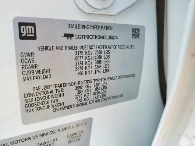 2022 GMC C1500 3GTP9CEK0NG136874