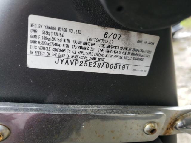 2008 YAMAHA XVS1300 CT JYAVP25E28A006191