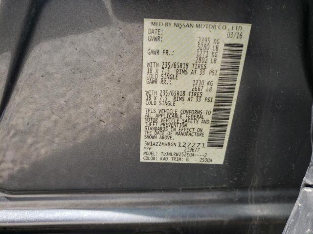 2016 NISSAN MURANO S/S 5N1AZ2MH8GN127271