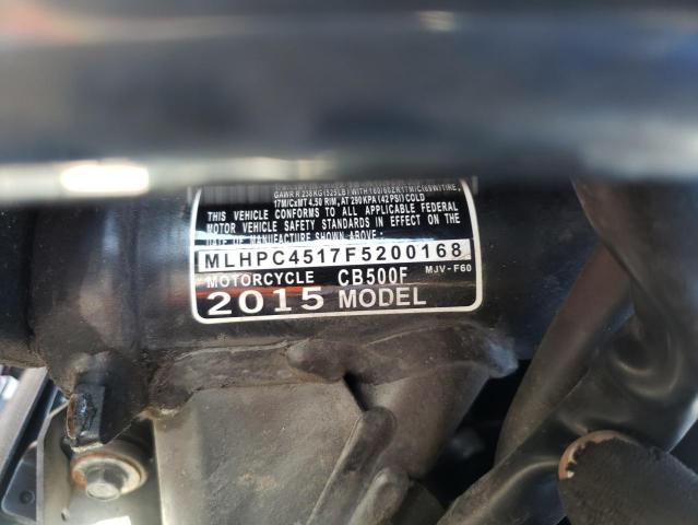 2015 HONDA CB500 F MLHPC4517F5200168