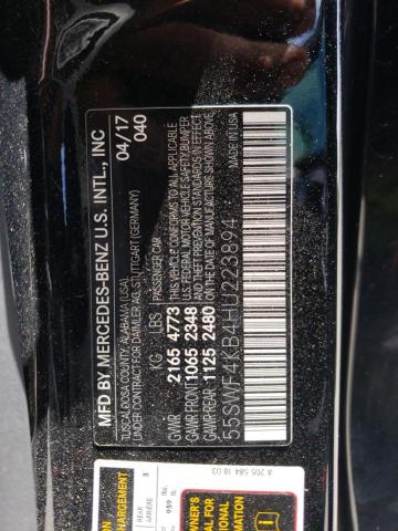 55SWF4KB4HU223894 Mercedes-Benz C 300 4Mat 2017. Фото: 9