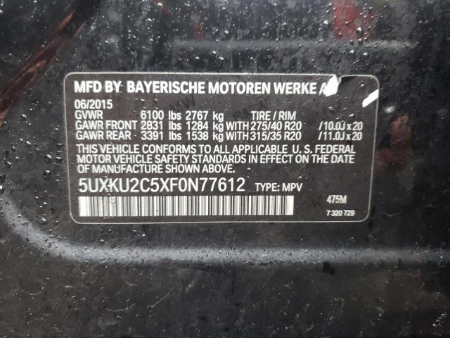 2015 BMW X6 XDRIVE3 5UXKU2C5XF0N77612
