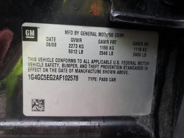 1G4GC5EG2AF102578 Buick Lacrosse C 2010. Фото: 9