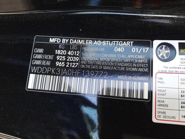 2017 MERCEDES-BENZ SLC 300 WDDPK3JA0HF139772