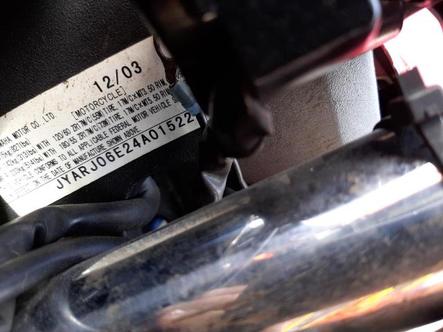 2004 YAMAHA YZFR6 L JYARJ06E24A015229