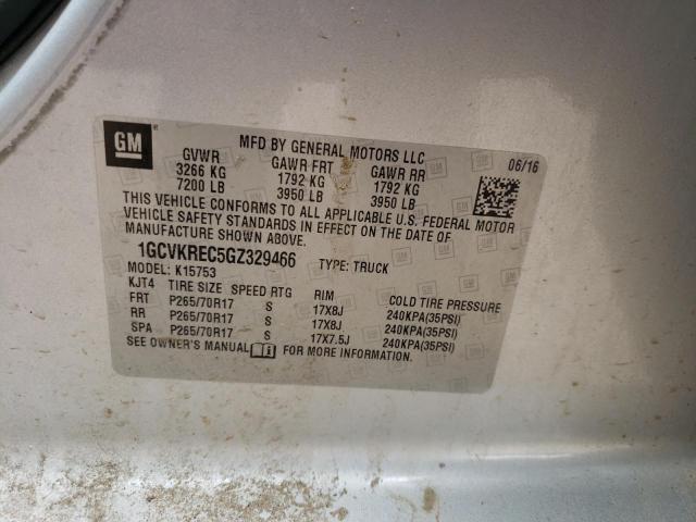 1GCVKREC5GZ329466 Chevrolet Silverado 2016. Фото: 9