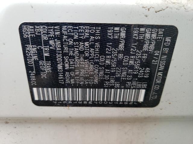 2021 NISSAN ROGUE PLAT JN8AT3DD7MW314617