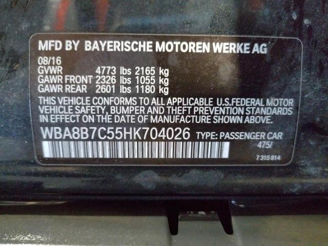 2017 BMW 340 XI WBA8B7C55HK704026