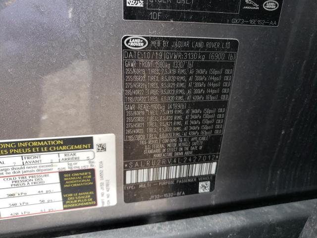 2020 LAND ROVER DISCOVERY SALRU2RV4L2427012