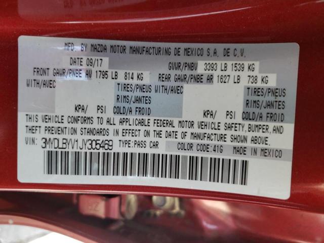 2018 TOYOTA YARIS IA 3MYDLBYV1JY305469