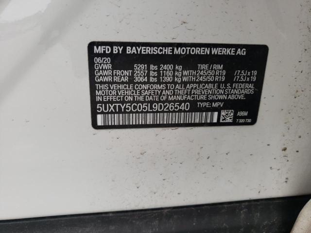 2020 BMW X3 XDRIVE3 5UXTY5C05L9D26540