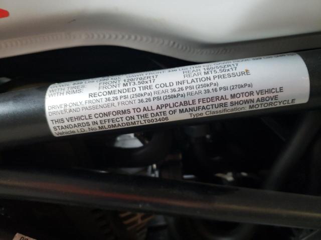 2020 DUCATI MONSTER 79 ML0MADBM7LT003406