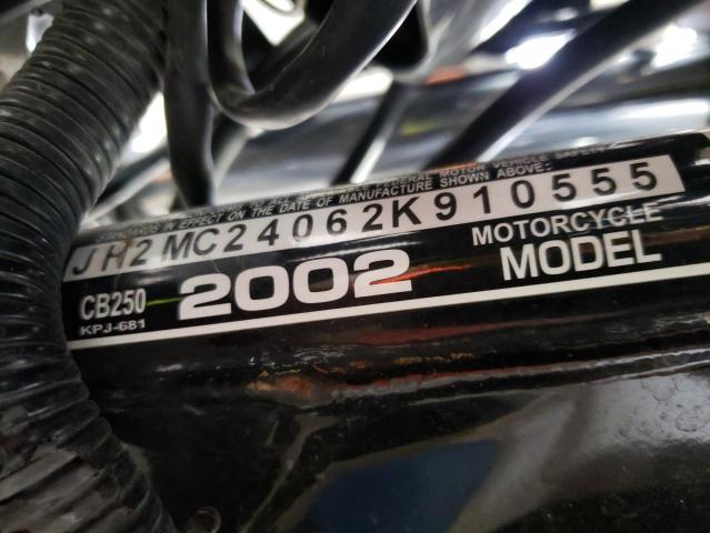 2002 HONDA CB250 JH2MC24062K910555