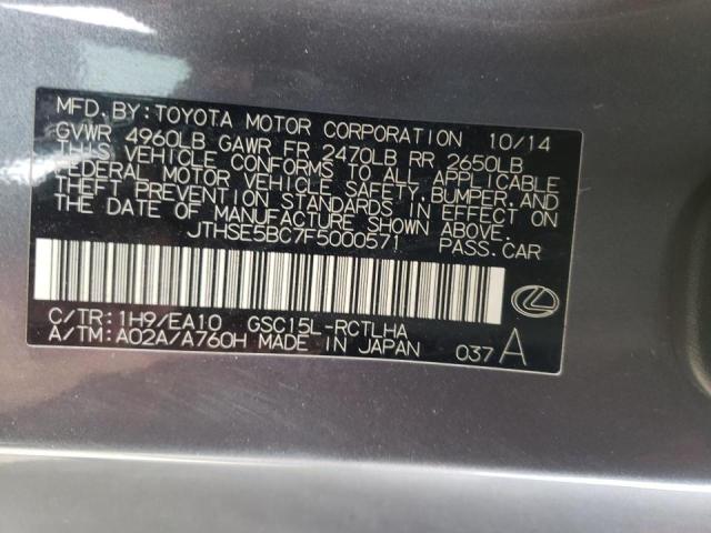 2015 LEXUS RC 350 JTHSE5BC7F5000571
