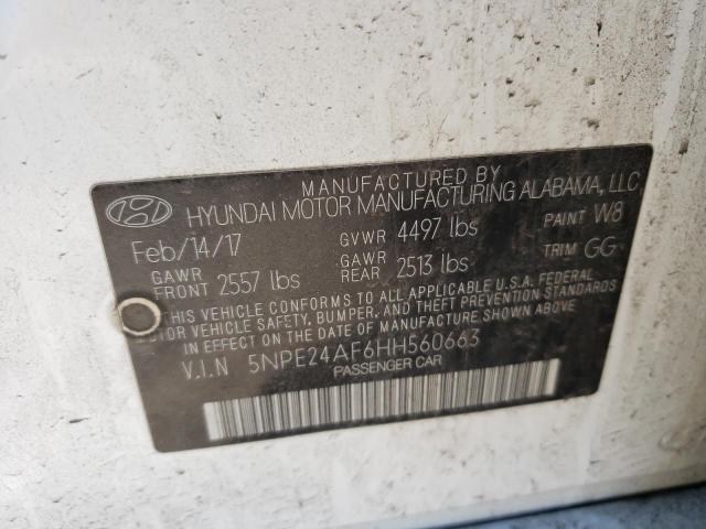 2017 HYUNDAI SONATA SE 5NPE24AF6HH560663