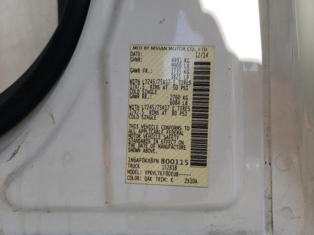 2015 NISSAN NV 3500 1N6AF0KX8FN800115