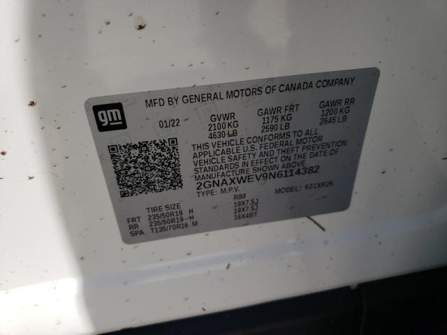 2022 CHEVROLET EQUINOX RS 2GNAXWEV9N6114382