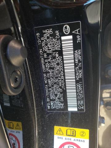 2019 LEXUS UX 250H JTHU9JBH6K2002292