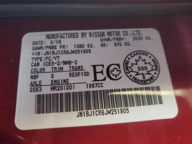 2018 NISSAN QASHQAI JN1BJ1CR6JW251905